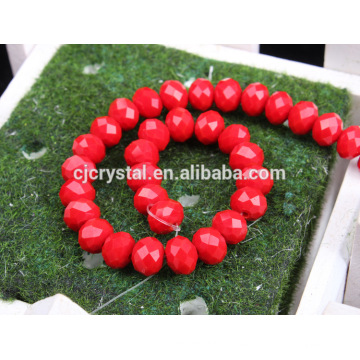 China Jewelry decorative porcelain red crystal rondelle beads wholesale beads